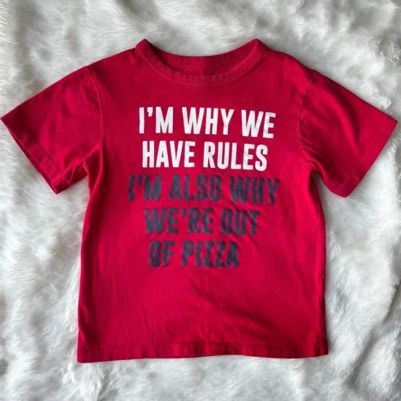 The Children’s Place I’m Why We Have Rules Short Sleeve Graphic T-Shirt Boys XS