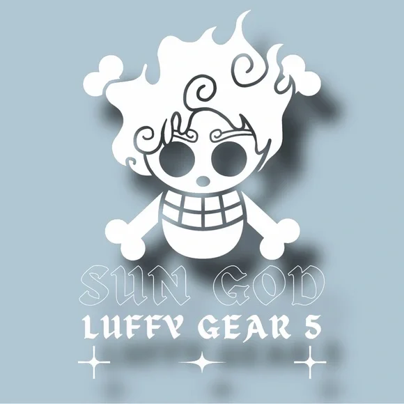 One Piec Luffy Sun God Gear 5 Vinyl Decal Laptop Sticker Car Decal