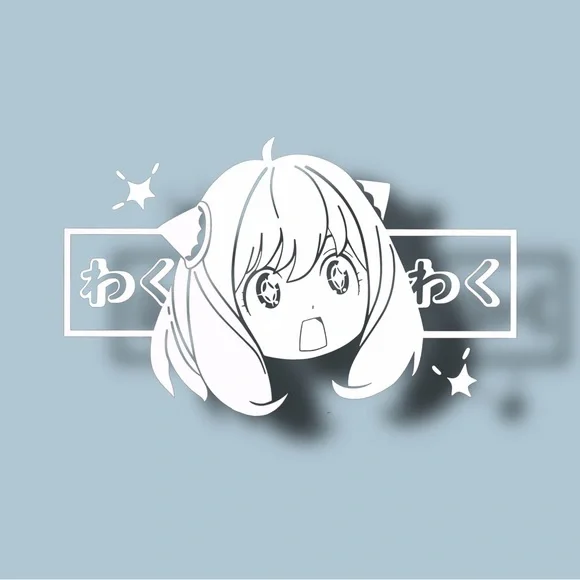 SpyXFamily Anya Waku Waku Vinyl Decal Laptop Sticker Car Decal
