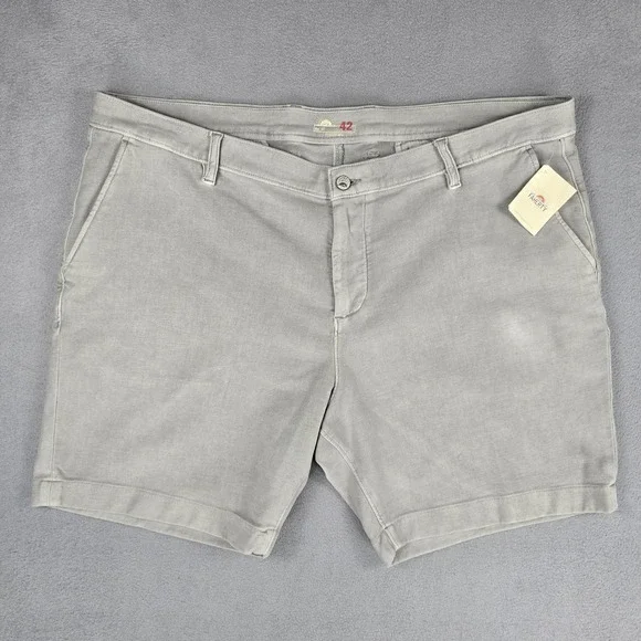 Faherty‎ Shorts Mens 42 Gray Stretch Terry Short 7 Inch Inseam Casual Chino Soft