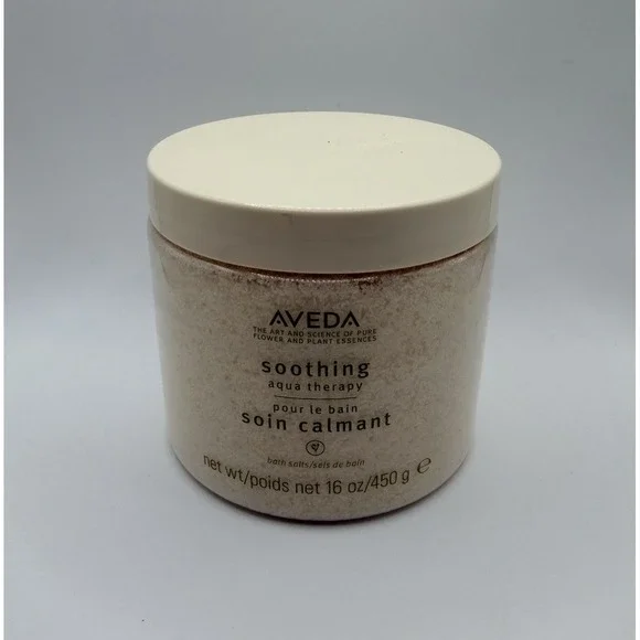 Aveda Soothing Aqua Therapy Bath Salts 16 Oz Large Size 90% Full