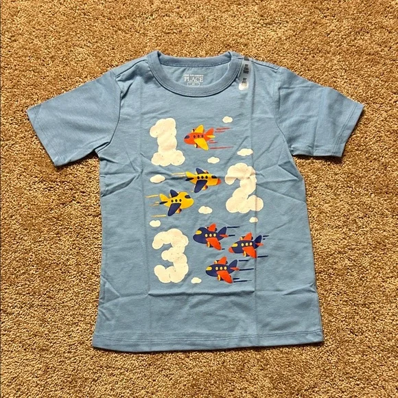 The Children's Place Blue Airplane Tee 5T