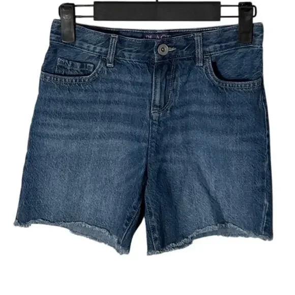 The Children's Place Girls Straight Denim Midi Shorts Blue Size‎ 10