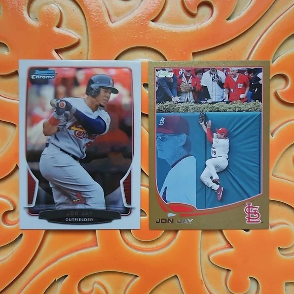 Topps Jon Jay Saint Louis Cardinals #224 Gold Foil and #148 Chrome 2 Pk