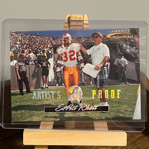 Errict Rhett 🏈 Rare HTF Pinnacle NFL Football Artist’s Proof for Player Card