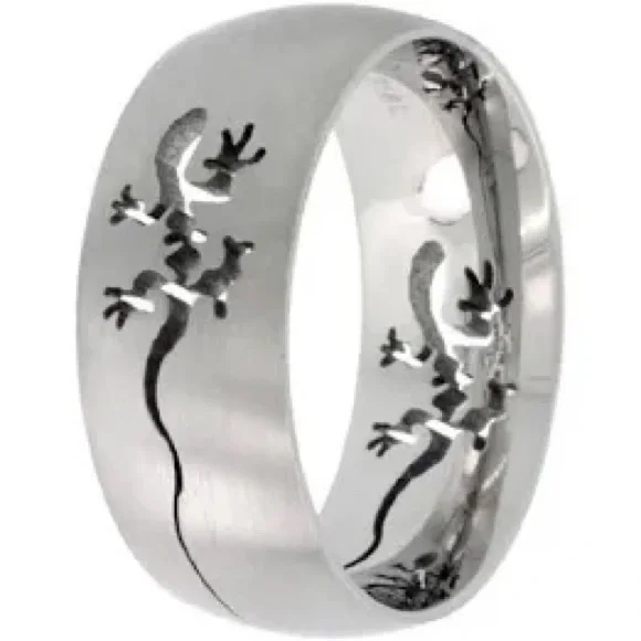RING Gecko Lizard Stainless Sz 11 New Wedding or Just for fun. Mens or …