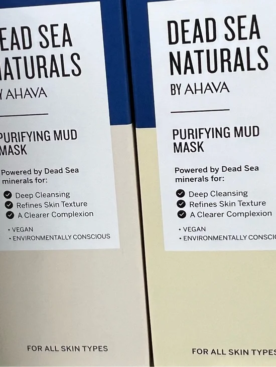 Two AHAVA Dead Sea Naturals Purifying Mud Mask 3.4oz each