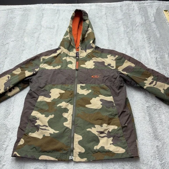 The Children's Place Camouflage Military hunting hood Boy /Jacket- Medium -(7-8)
