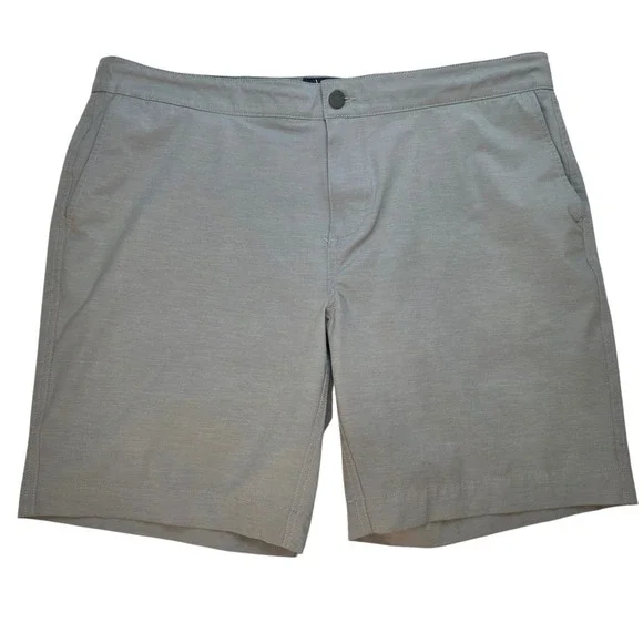 Faherty Shorts Men's 38 All Day Gray Chino‎ Active Casual Outdoor Drawstring
