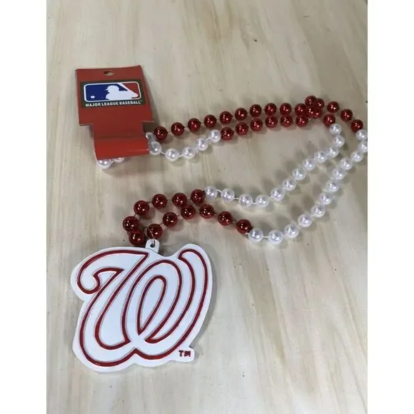 Washington Nationals Baseball‎ MLB Mardi Gras Beads Team Logo New