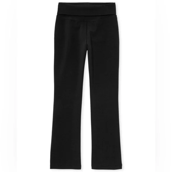The Children’s Place Girls Uniform Active Foldover Waist Pants in Black
