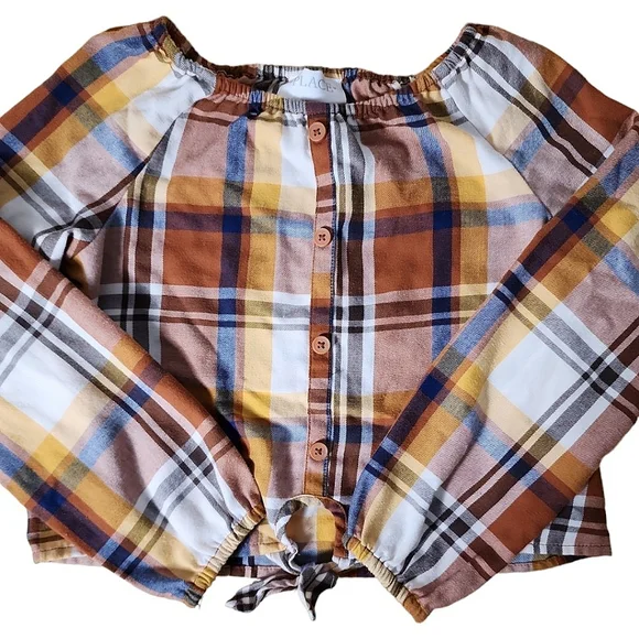 The Children's Place Plaid Blouse Size 5/6