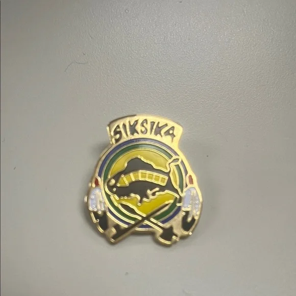 Siksika Enamel Travel Souvenir hat or lapel pin