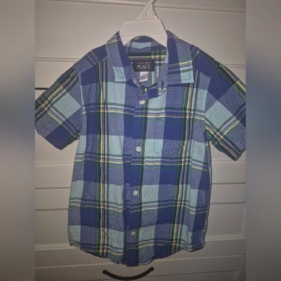 The Children's Place Blue Plaid Kids Shirt