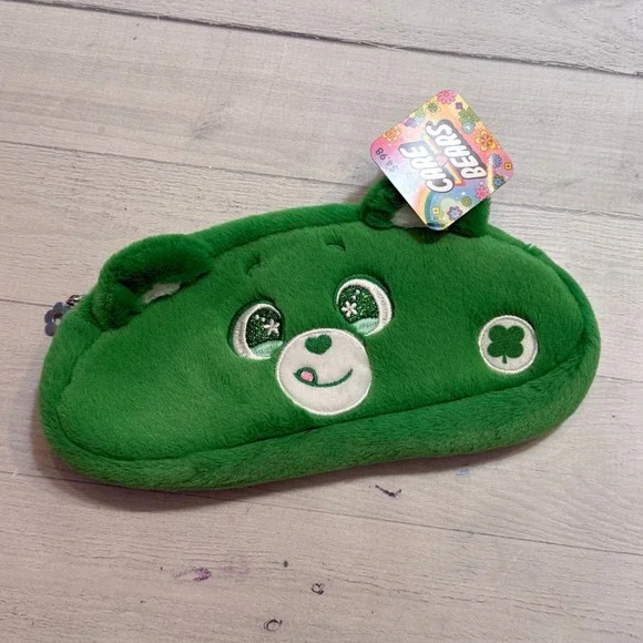 Care Bears‎ plush Pencil Case good luck bear NEW
