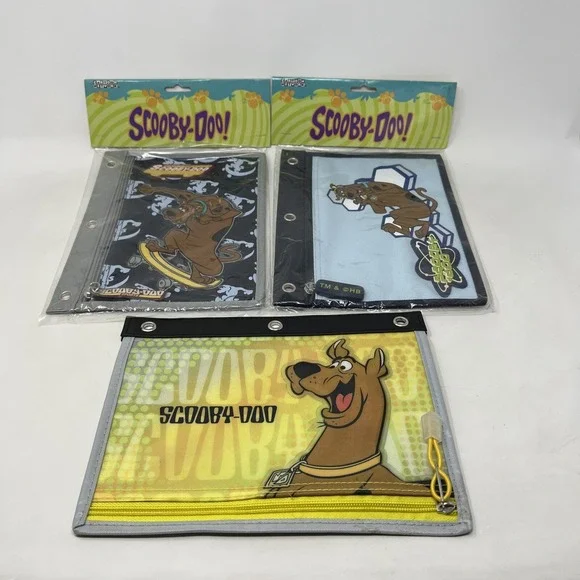 Scooby Doo Cartoon Network Pencil Bag Pouch For 3-ring Binder
