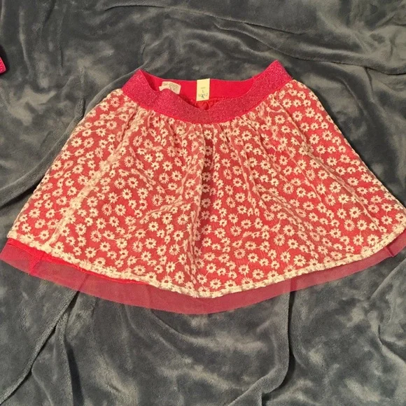 The Children's Place Red Floral Skirt