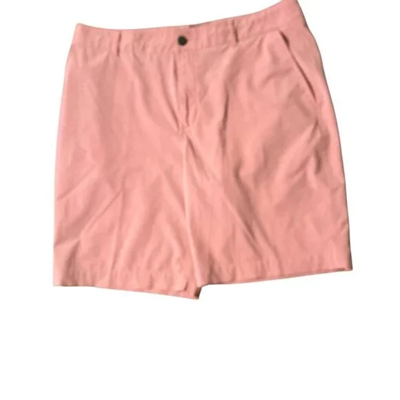 Faherty All-Day Pink Chino Shorts For Men Size 35 Cotton Blend Slim Fit Button