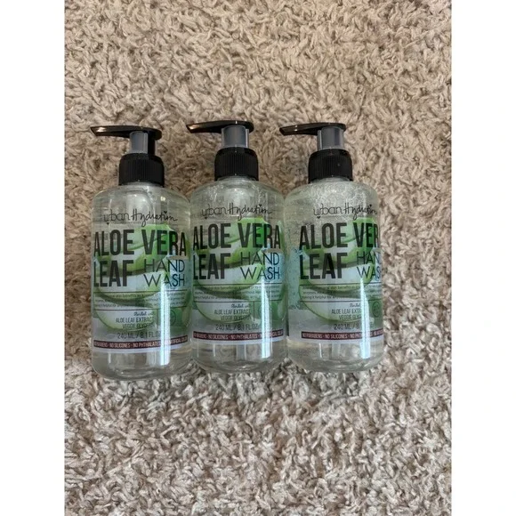 Urban Hydration Aloe Vera Hand Wash Leaf Extract‎ Veggie Glycerin 8.1 oz 3 pack