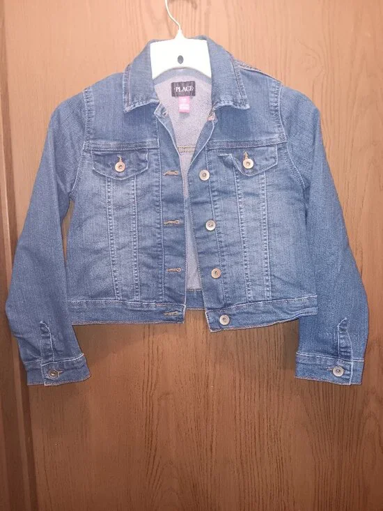 The Children’s Place Girls Denim Classic Trucker Jean Jacket sz 7/8 Medium