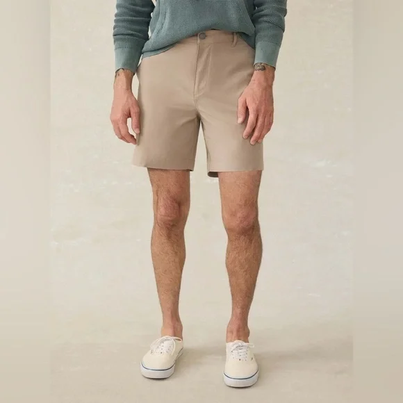 Faherty Tan All Day Chino Shorts 42W