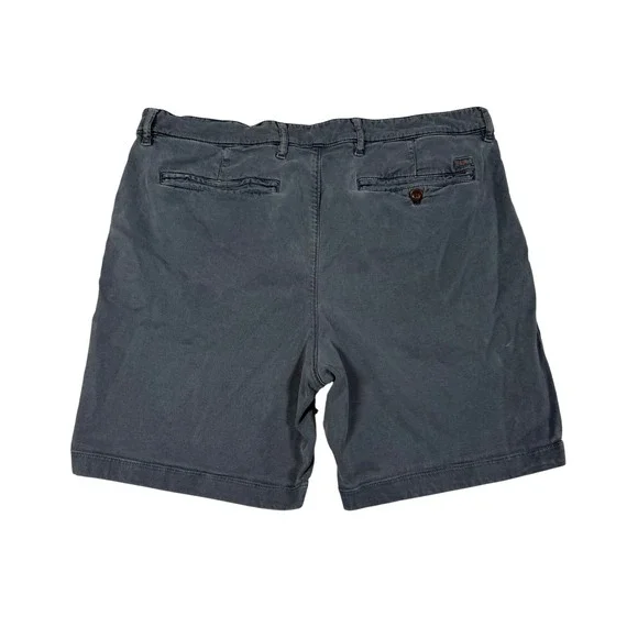 Faherty Coastline Premium Chino Shorts 36 Tailored Fit Gray Stretch 8 Inseam