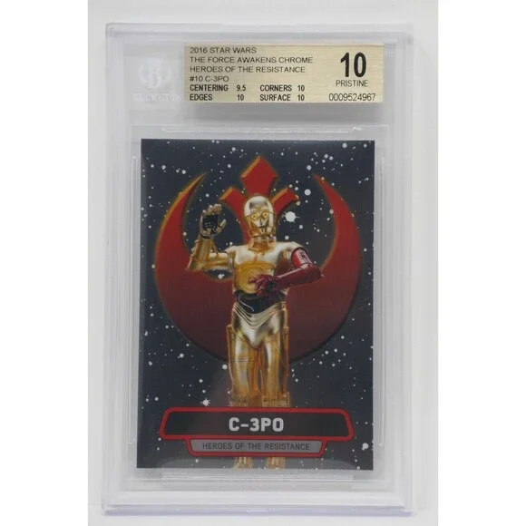 2016 Star Wars The Force Awakens Chrome Heroes of the Resistance C3PO Beckett 10