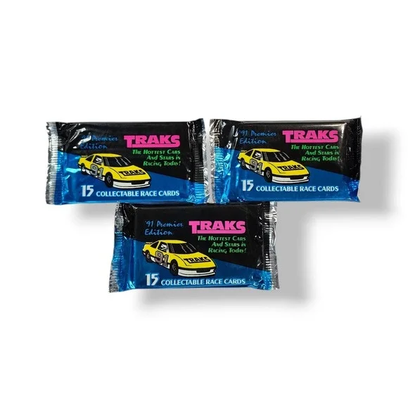 Tracks 1991 Premiere Edition 15 Collectible Race Cards Lot‎ Of 3 Packs