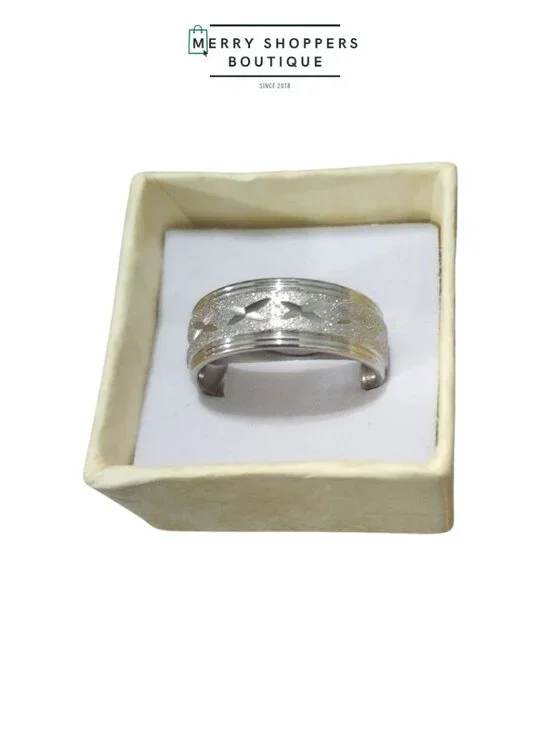Silver Cross Pattern Ring