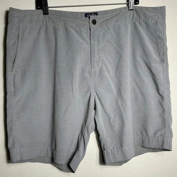 Faherty All Day Shorts Mens 40 Grey Hybrid Board Shorts Stretch Quick Dry Solid