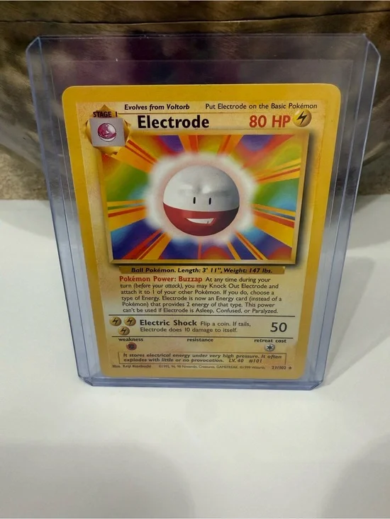 Pokemon Electrode Trading Card - Yellow, Red, White