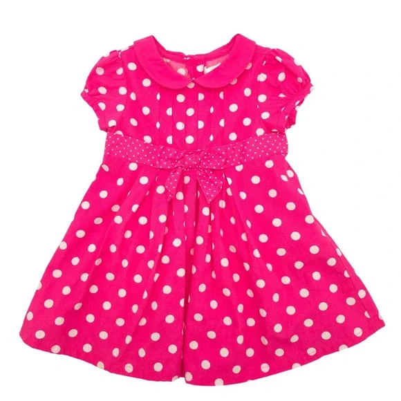Gymboree 2011 Polk‎ a Dot Princess Bright Pink Dress Size 18-24 Months