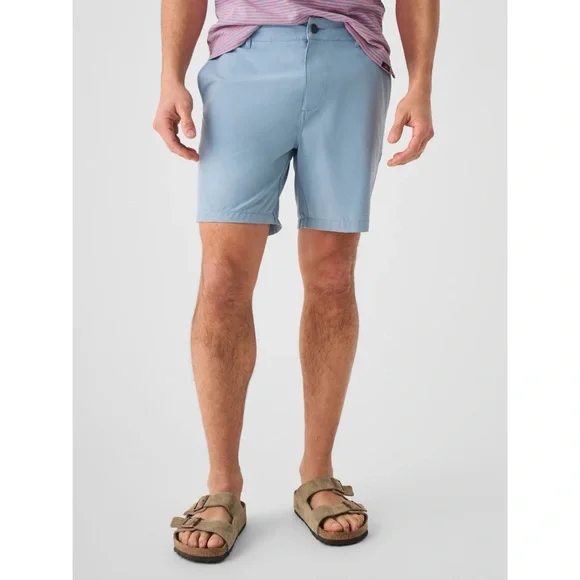 Faherty All Day Shorts 9” Inseam Flat Front Water Repellent Pockets Sz 29