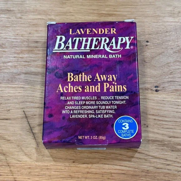 New Lavender Batherapy Natural Mineral Bath Salts Queen‎ Helene 3 Baths Relaxing