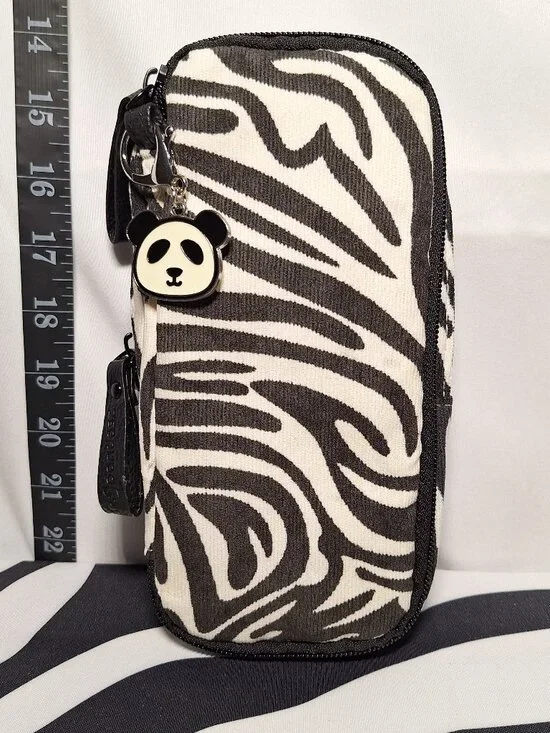 NWT Pencil Case Zebra Black & off-White