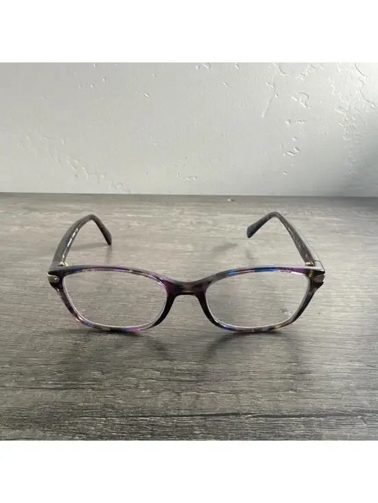 Coach Eyeglasses Hc6065 5288 Confetti Purple Rectangle FRAMES ONLY 51-17-135