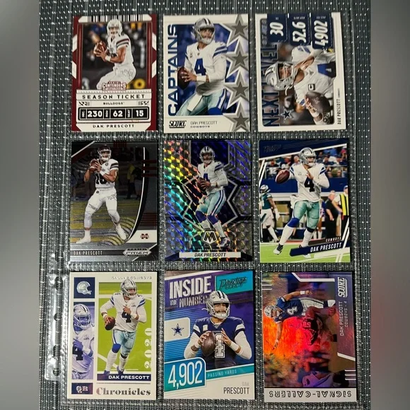 🏈 Dak Prescott Dallas Cowboys NFL Football Sports Trading Cards, Qty…