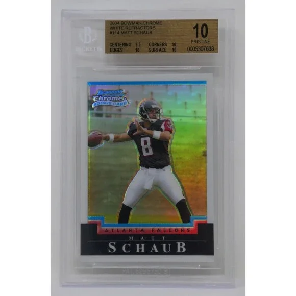 2004 Bowman Chrome White Refractors #114 Matt Schaub Rookie 🔥Beckett 10