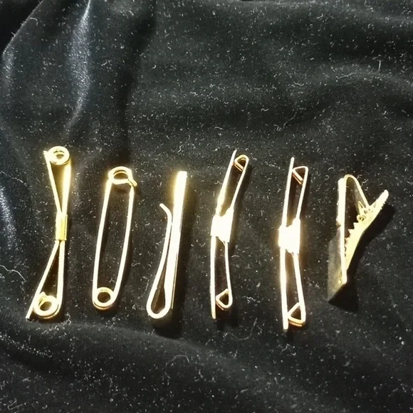 Men's tie clip collection - set of six (ME003)