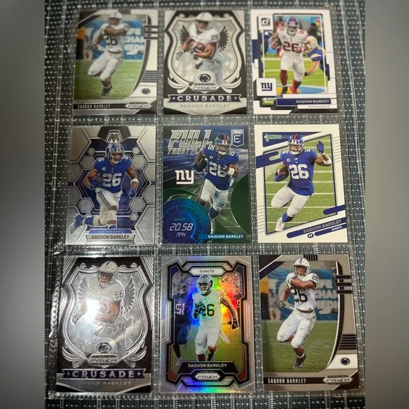 🏈 Saquon Barkley NFL Football Sports Trading Cards - Lot of 9