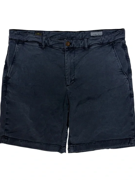 Faherty Shorts Mens 35 Blue Nights Coastline Chino Stretch Terry Casual Khaki 8”