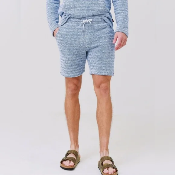 Faherty Whitewater Sweatshort Textured‎ Terry Cloth Organic Cotton Blend