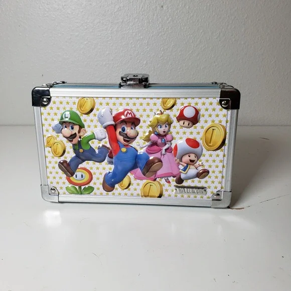 Nintendo Vaultz Super Mario Bros Theme Locking Supply Box Trinket Case NO KEY