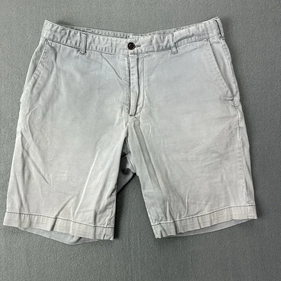Faherty Shorts Mens‎ 32 Gray Chino Lightweight Cotton Blend 9