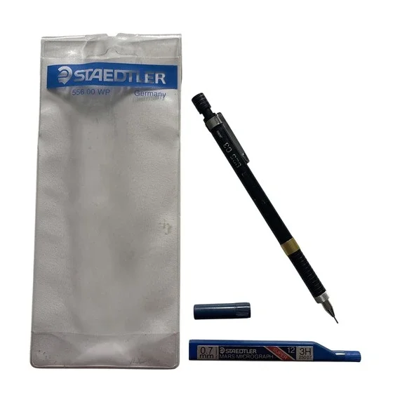 .5mm Staedtler Drafting Pencil 925‎ 03 Assembled in Japan Black w/ Gold Band