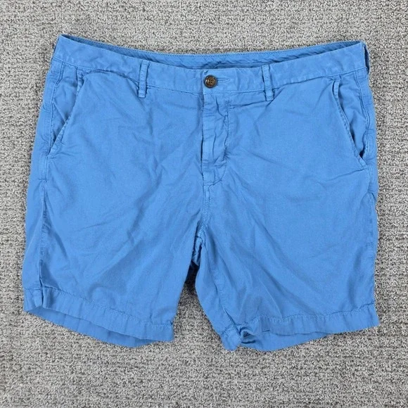 Faherty Island Life Mens Size 35 Blue Chino Shorts Casual 7