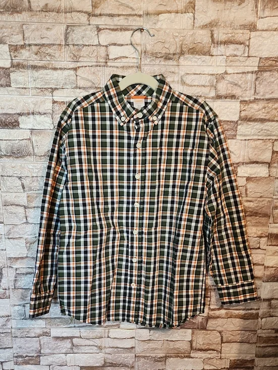 Gymboree Green & Orange Button Down Shirt