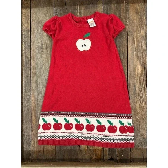Gymboree knit Apple dress