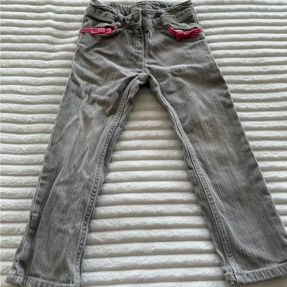 Gymboree Gray Jeans with Pink Details