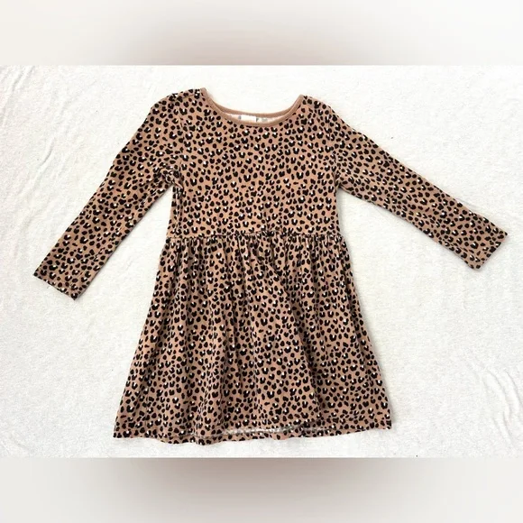Gymboree Tan and Black Leopard Print Dress